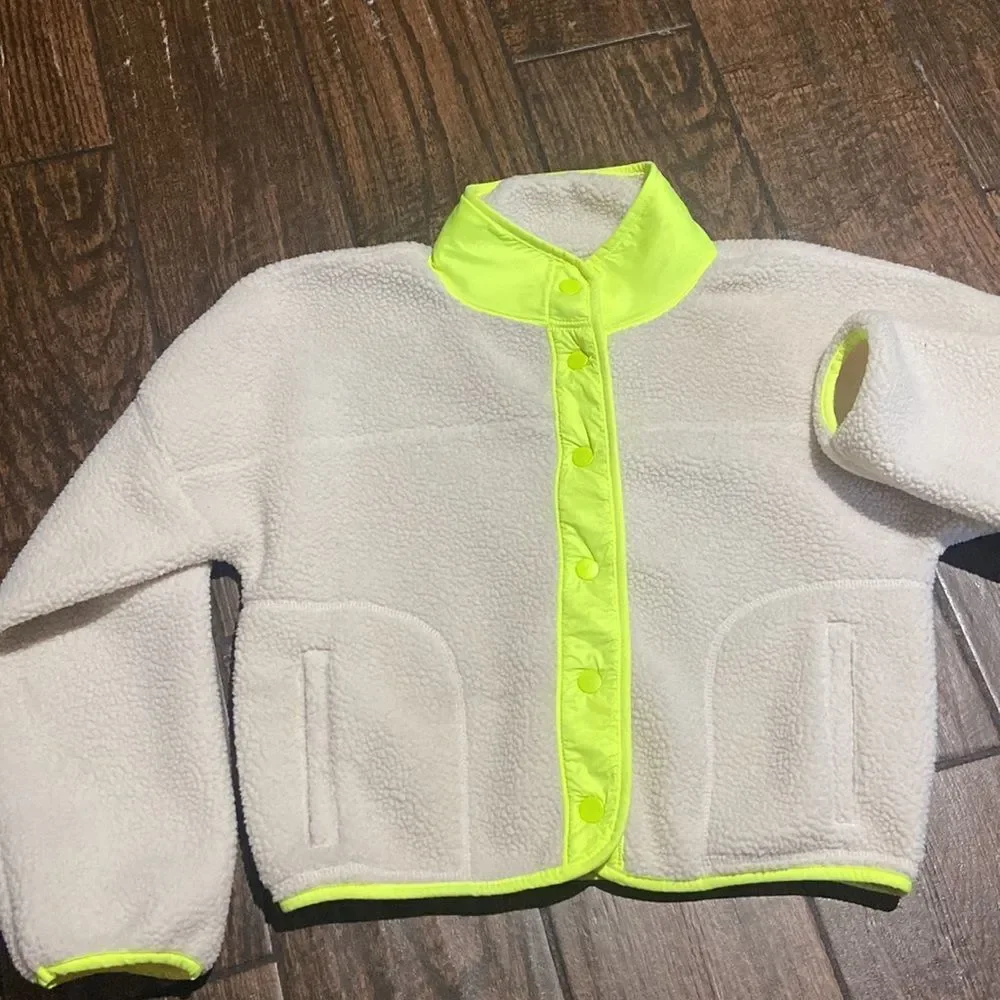 Old Navy Active Neon Cozy Sherpa Girl Sweater Size L (10-12)